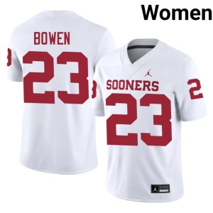 White Women Game Boomer Sooner Eli Bowen #23 Jersey 879505-931