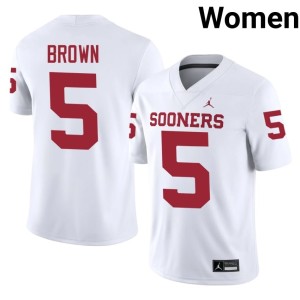 White Hollywood Brown Women OKLA #5 Player Jerseys 428404-839