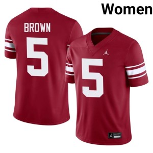 Throwback Player Women Hollywood Brown Oklahoma Crimson #5 Jersey 870955-417