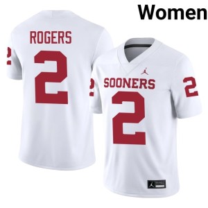 Women Jahsiear Rogers White OKLA #2 High School Jerseys 983244-859