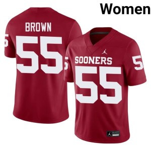 Jammal Brown Crimson Limited OKLA Sooners Women's #55 Jersey 123272-833
