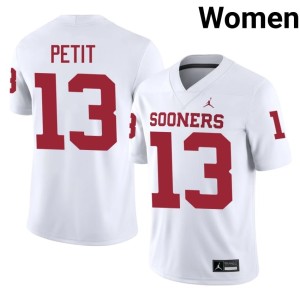#13 Jayden Petit OU Women College White Jersey 815162-150