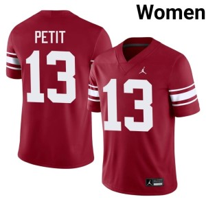 Throwback Crimson Womens Jayden Petit #13 Player OKLA Sooners Jersey 648490-476