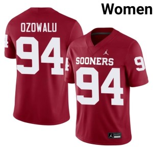 Womens OKLA Sooners Crimson Kenny Ozowalu 2026-27 #94 Jerseys 888114-534