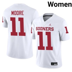Player Women's Kristan Moore OKLA White #11 Jerseys 514053-456