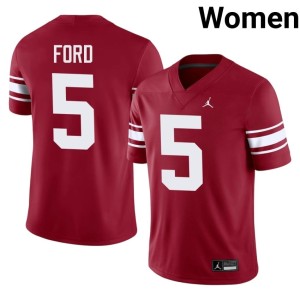 Throwback 2026-27 Women Markel Ford #5 Crimson Oklahoma Sooners Jerseys 863638-173