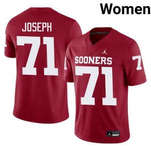 Peyton Joseph Oklahoma Sooners Limited #71 Womens Crimson Jersey 540042-384