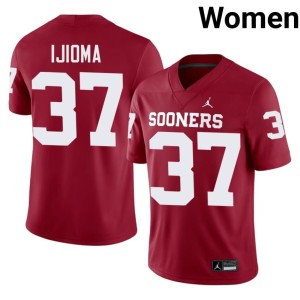 Prince Ijioma Crimson #37 OU Alumni Womens Jerseys 760690-577