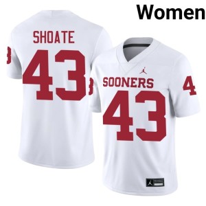 White #43 OU Rod Shoate Women's Player Jerseys 443041-741