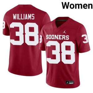 Roy Williams Crimson OU #38 Womens Football Jersey 299695-354
