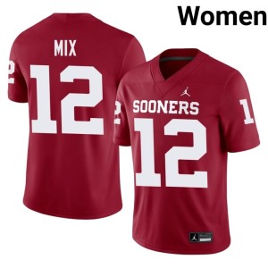 Women's Sooners Limited #12 Ryder Mix Crimson Jersey 293570-660