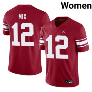 Throwback Embroidery Ryder Mix Crimson #12 Sooner State Women's Jersey 284639-381