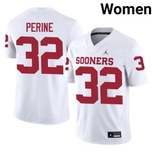 Player Womens Samaje Perine OKLA Sooners White #32 Jersey 508192-512