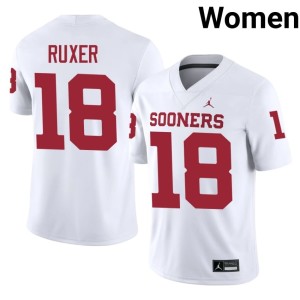 White #18 Womens Oklahoma Tyler Ruxer Limited Jersey 244644-198