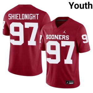 Crimson Youth #97 University of Oklahoma Sooners College Alex Shieldnight Jersey 377157-737