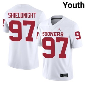 Youth #97 White Alex Shieldnight Sooner State Game Jersey 891727-492