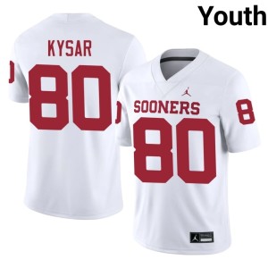 White Limited Bergin Kysar University of Oklahoma Sooners #80 Youth Jerseys 989803-525