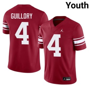 Throwback Crimson Limited Youth OU Sooners #4 Courtland Guillory Jerseys 117629-169
