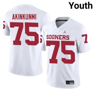 OKLA Sooners Daniel Akinkunmi White Youth #75 2026-27 Jersey 682205-506
