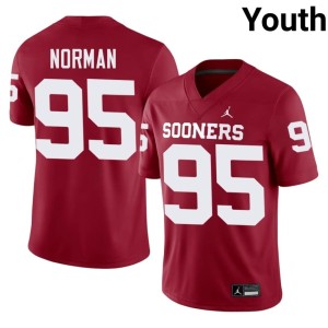 Youth #95 Daniel Norman Alumni University of Oklahoma Sooners Crimson Jersey 769685-359