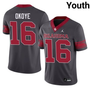 Alternate Danny Okoye Limited Youth University of Oklahoma Sooners Anthracite #16 Jersey 806311-160