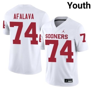 #74 White Sooner State Youth Darius Afalava Official Jerseys 527224-220
