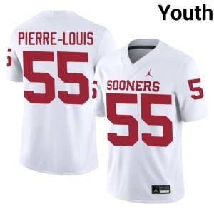 Eddy Pierre-Louis Sooners White Youth Replica #55 Jerseys 403422-955