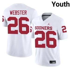 OU Sooners Elgee Webster Youth 2026 White #26 Jerseys 340866-866
