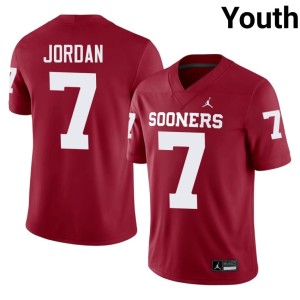 2026 Jacob Jordan #7 Crimson OU Youth Jersey 639521-607