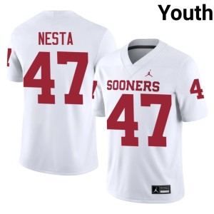Youth University James Nesta University of Oklahoma Sooners #47 White Jersey 552601-759
