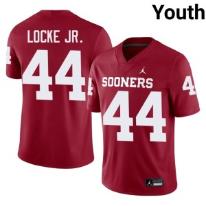 #44 Youth Player John Locke Jr. Crimson OKLA Jersey 732244-447