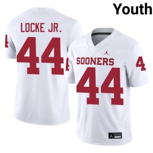 OU 2026-27 White John Locke Jr. #44 Youth Jerseys 765898-505