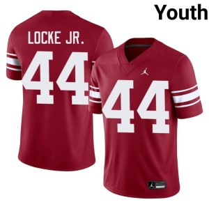 Throwback John Locke Jr. College Crimson OKLA Sooners #44 Youth Jerseys 279958-825