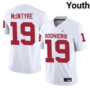 Youth Football White Kade McIntyre OKLA #19 Jerseys 390387-673
