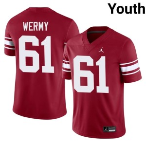Throwback Kenneth Wermy #61 Sooners 2026 Crimson Youth Jerseys 498998-783