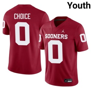 Manny Choice Oklahoma Youth Crimson #0 University Jerseys 747554-426