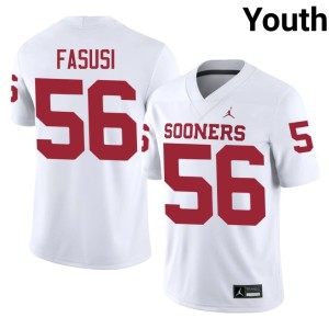 #56 White Youth Game Michael Fasusi Sooner State Jerseys 159003-906