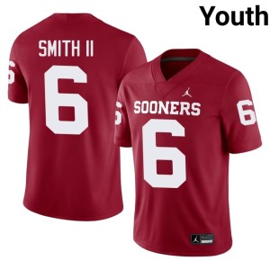 Youth Football #6 Crimson Nigel Smith II Boomer Sooner Jerseys 298294-378