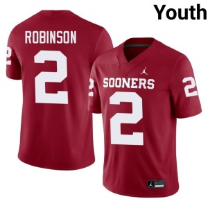 Oklahoma Sooners Crimson Game #2 Omarion Robinson Youth Jerseys 666564-739