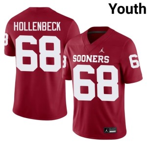 Owen Hollenbeck Youth #68 Crimson Sooners Player Jerseys 946886-604