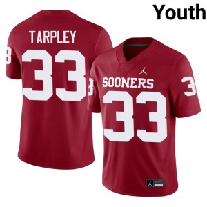 2026 Crimson #33 Preston Tarpley OU Sooners Youth Jerseys 434159-146