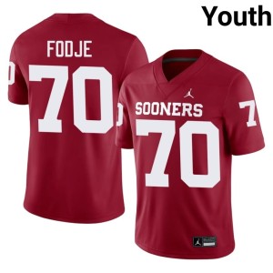 University of Oklahoma Sooners Youth Crimson Ryan Fodje Replica #70 Jerseys 590602-317