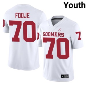 Player Oklahoma Sooners #70 Youth White Ryan Fodje Jerseys 893822-903