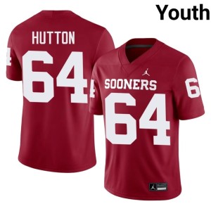 Limited Crimson OKLA Youth Sean Hutton #64 Jersey 284632-656