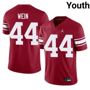 Throwback Replica Taylor Wein University of Oklahoma Sooners #44 Youth Crimson Jersey 110419-104