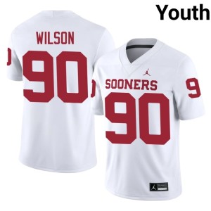 Trent Wilson #90 White NCAA Youth OU Jersey 736072-867