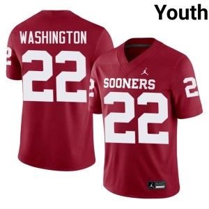 Trynae Washington OU Sooners 2026-27 Crimson #22 Youth Jerseys 839520-281