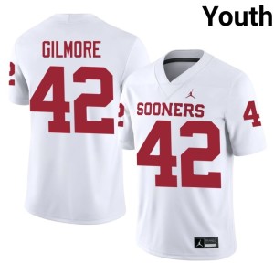 OKLA Sooners White Youth Wyatt Gilmore #42 Replica Jersey 520436-471