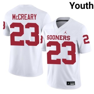 Youth Ben McCreary #23 Sooners Alumni White Jersey 428232-189