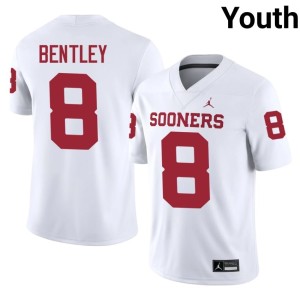 Limited OKLA Sooners White Bowe Bentley #8 Youth Jerseys 788096-432